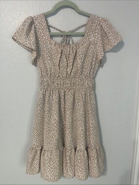 Altar'd State Tan Leopard Mini Dress XS